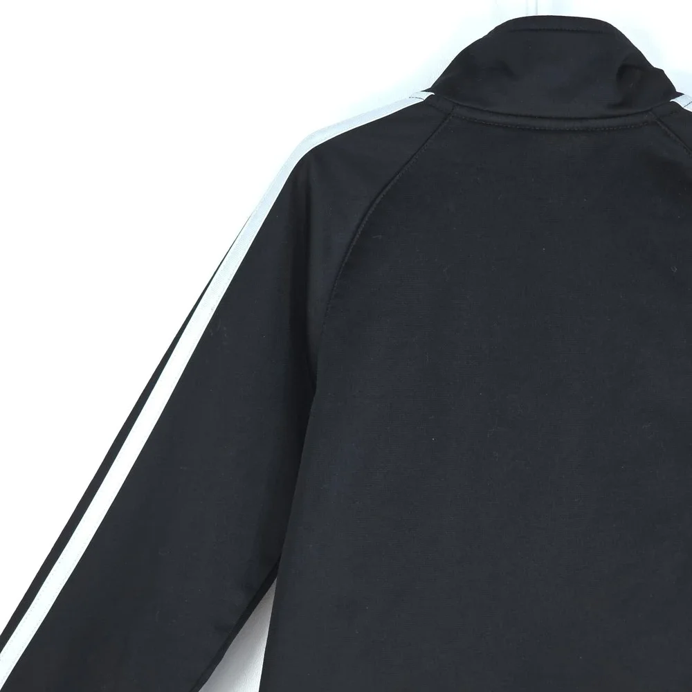 Adidas Tricot‎ Jacket Boys 6 Long Sleeve Big Logo 3 Stripe Center Activewear